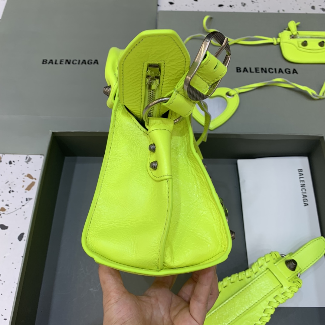 Balenciaga Neo Cagole XS Handbag Shoulder Bag Lemon Yellow